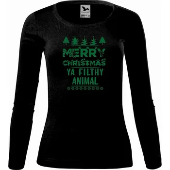 Dámské tričko DOBRÝ TRIKO Dámské bavlněné triko Merry animal Velikost: 3XL, Barva: Černá