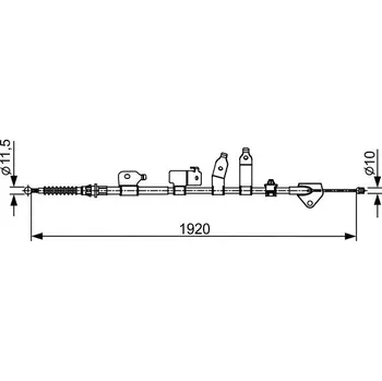 Lanko parkovací brzdy Tažné lanko, parkovací brzda BOSCH 1 987 482 438