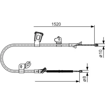 Lanko parkovací brzdy Tažné lanko, parkovací brzda BOSCH 1 987 477 918