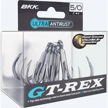 Rybářský háček Spinningové háčky s protihrotem BKK GT REX 5 ks