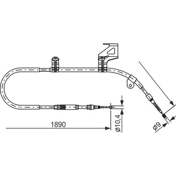 Lanko parkovací brzdy Tažné lanko, parkovací brzda BOSCH 1 987 477 804