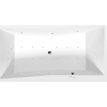 Vana QUEST hydromasážní vana, 180x100x49cm, Highline Hydro-Air, chrom