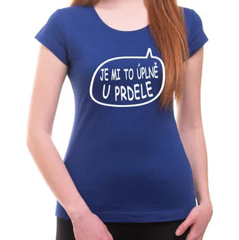 Dámské tričko Tričko Flegmatik dámské - Barva Modrá