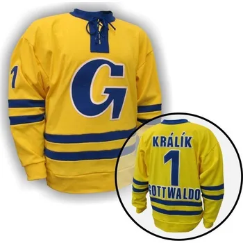 cyklistický dres Dobový dres TJ Gottwaldov žlutý - velikost XL