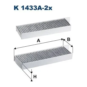Ventilátor topení a klimatizace Filtr, vzduch v interiéru FILTRON K 1433A-2x