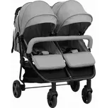 vidaXL Dvojitý kočárek a černá ocel [10363] Barva: světle šedá