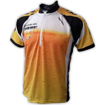 cyklistický dres Cyklodres pivní PIVO MTB, zrzavý - velikost XL