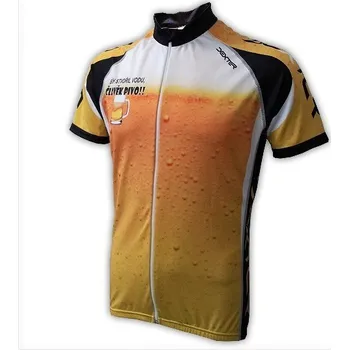 cyklistický dres Cyklodres pivní PIVO RACE, zrzavý - velikost S