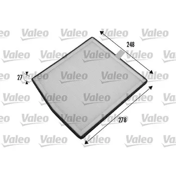 Ventilátor topení a klimatizace Filtr, vzduch v interiéru VALEO 698771
