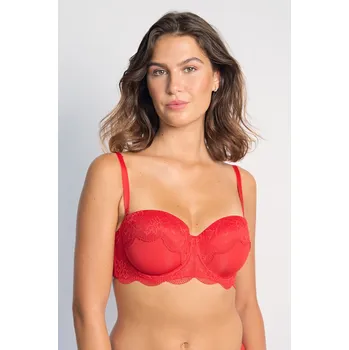 Podprsenka Dorina Zelina balkonová červená podprsenka - DORRD0035/červená / 80E DOR1E013-RD0035