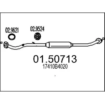Tlumič výfuku Střední tlumič výfuku MTS 01.50713