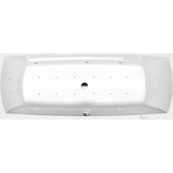 Vana LILY hydromasážní vana, 170x70x39cm, Highline Hydro-Air, chrom