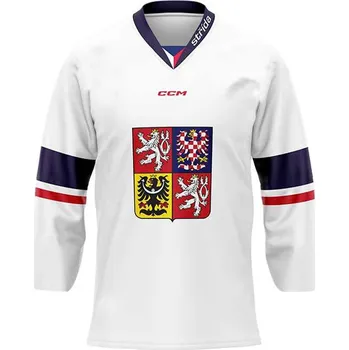 CCM EHT FANS hokejový dres ČR bílý - vlastní potisk - velikost XL