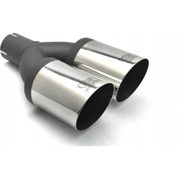 Koncovka výfuku Univerzální koncovka výfuku kulatá 90mm délka 220mm montážní průměr 65mm