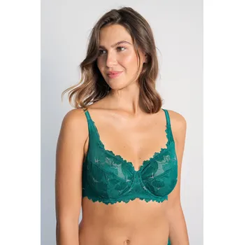 Dámské spodní prádlo Dorina Hattie zelená podprsenka krajková s kosticí - DORGE0084/zelená / 85D DOR1B055-GE0084