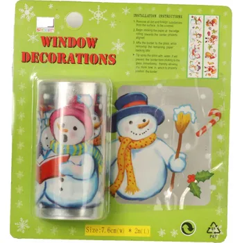 Vánoční dekorace Nálepky na okno vánoční dekorace samolepicí sněhulák