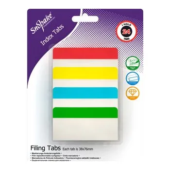 Samolepící bloček Snopake, Samolepicí záložky, 38 x 76 mm, 6 listů, 4 barvy