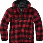 Bunda Brandit Teddyfleece Worker Pullover, červená/černá, XL
