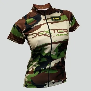 cyklistický dres Cyklodres Dexter Army Race dámský - velikost XL