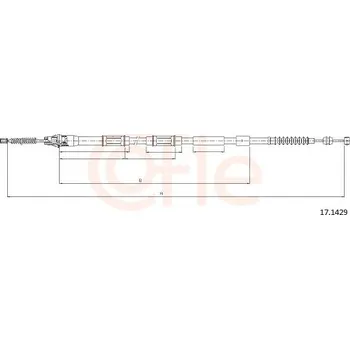 Brzdový systém Tažné lanko, parkovací brzda COFLE 17.1429