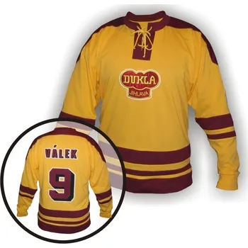 cyklistický dres Dobový dres Dukla Jihlava žlutý - velikost L