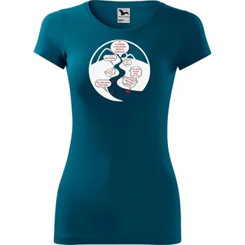 Dámské oblečení DOBRÝ TRIKO Vtipné dámské VODÁCKÉ tričko s potiskem NA ŘECE Velikost: 2XL, Barva: Petrolejová