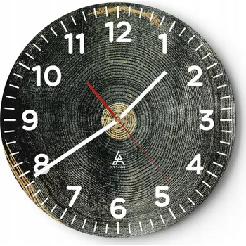 Hodiny Kuchyňské nástěnné hodiny 30x30 Tmavé Moderní skleněné hodiny do obýváku Tiché