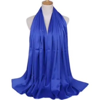 Šála saténový přehoz přes ramena Barva: Modrá