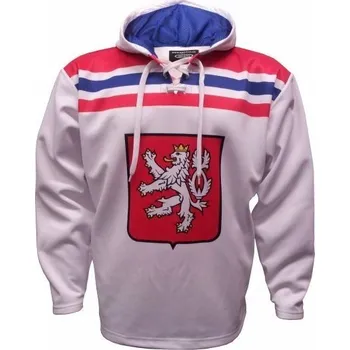 Pánská mikina RETRO mikina Česko bílá - velikost XS