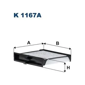 Ventilátor topení a klimatizace Filtr, vzduch v interiéru FILTRON K 1167A