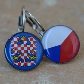 Náušnice Náušnice Česká republika - Náušnice vlajka - lev