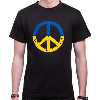 Pánské tričko Tričko Mír Ukrajině - velikost 146, Barva Černá