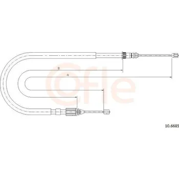 Brzdový systém Tažné lanko, parkovací brzda COFLE 92.10.6685