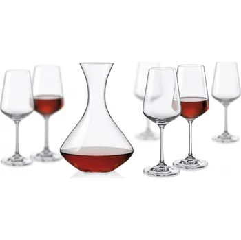 Sklenice Crystalex Sada sklenic a karafa - Sandra wine set, Crystalex, 7ks