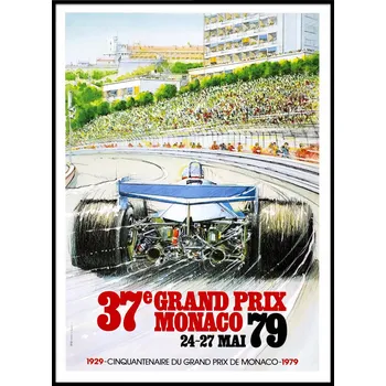 Obraz Plakát na zeď Závody Monaco bez rámu 50 x 70 cm