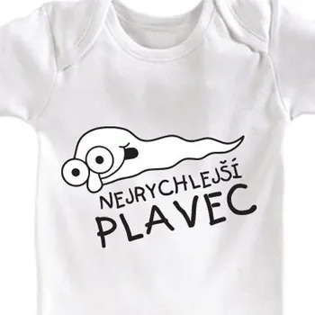 Dětské body Nejrychlejší plavec - Velikosti dětská body 62 -68 cm