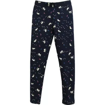Dívčí legíny Dívčí zateplené legíny Topo in Fashion tmavě modré s kočičkami velikost 140
