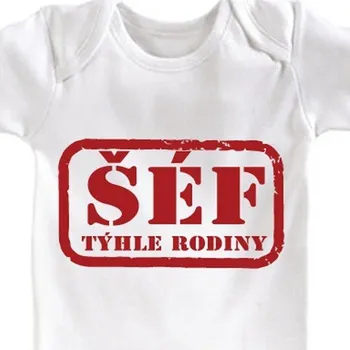 Dětské body Šéf rodiny - Velikosti dětská body 62 -68 cm