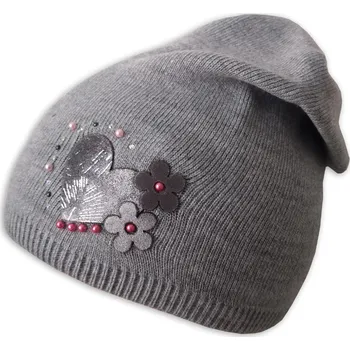 Čepice Zimní čepice Perfect Hearty - Barva Šedá