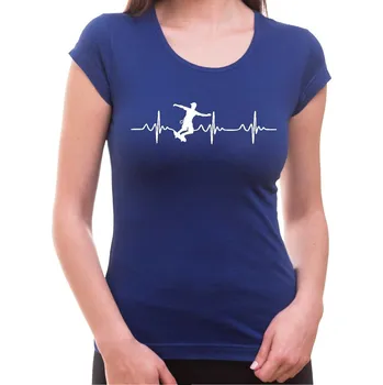 Dámské tričko Tričko EKG Skateboard dámské - Barva Modrá