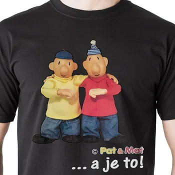 Pat a Mat Tričko Pat a Mat - A je to! Černá XXL