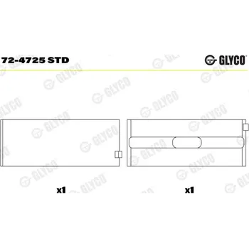 Kliková hřídel Hlavní ložiska klikového hřídele GLYCO 72-4725 STD