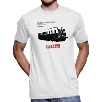 Pánské tričko Tričko Lokomotiva M 274.004 Modrý šíp - Varianty různé černobílé