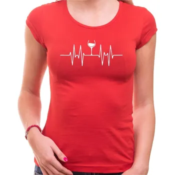 Tričko EKG Víno dámské - Barva Červená