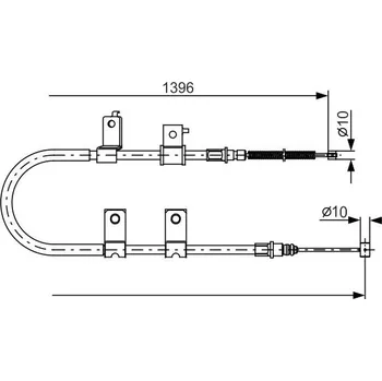 Lanko parkovací brzdy Tažné lanko, parkovací brzda BOSCH 1 987 482 083