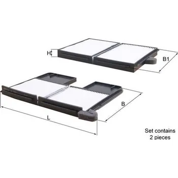 Ventilátor topení a klimatizace Filtr, vzduch v interiéru MAHLE LA 186/S