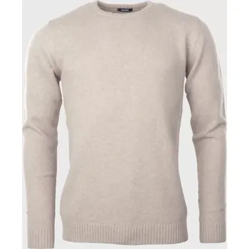 Pánský svetr Pánský vlněný svetr Lambswool Světle hnědá L