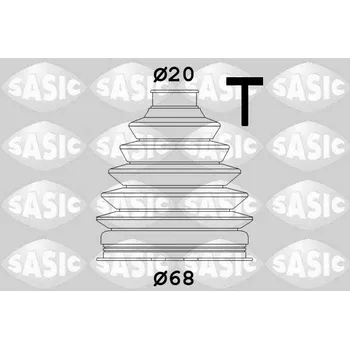 Hřídel nápravy Sada měchů, hnací hřídel SASIC 1900033