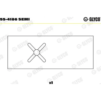 Ojnice Ložiskové pouzdro, ojnice GLYCO 55-4186 SEMI