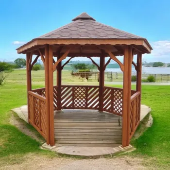 Zahradní altán Stolárna na statku Dřevěný altán šestistranný KONCEPT 3,05 x 2 m severský smrk